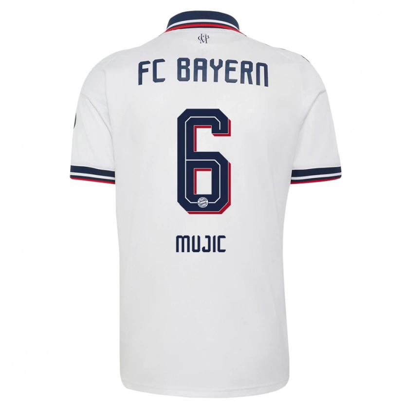 Danxen Homem Camisola Tarik Mujic #6 Cinza Branco Vermelho Alternativa 2026/27 Camisa