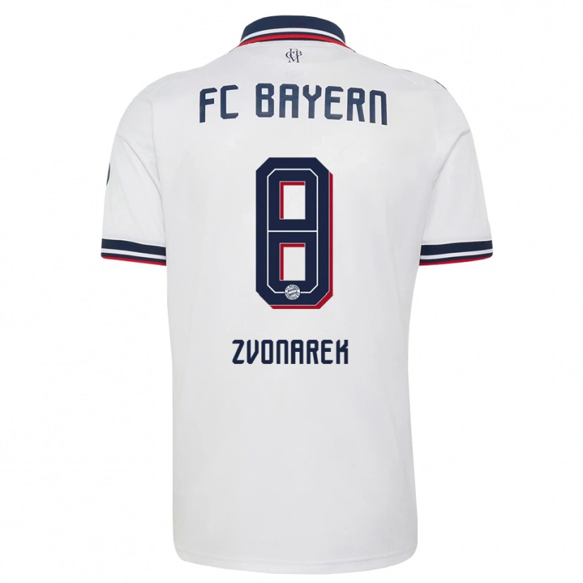 Danxen Homem Camisola Lovro Zvonarek #8 Cinza Branco Vermelho Alternativa 2026/27 Camisa