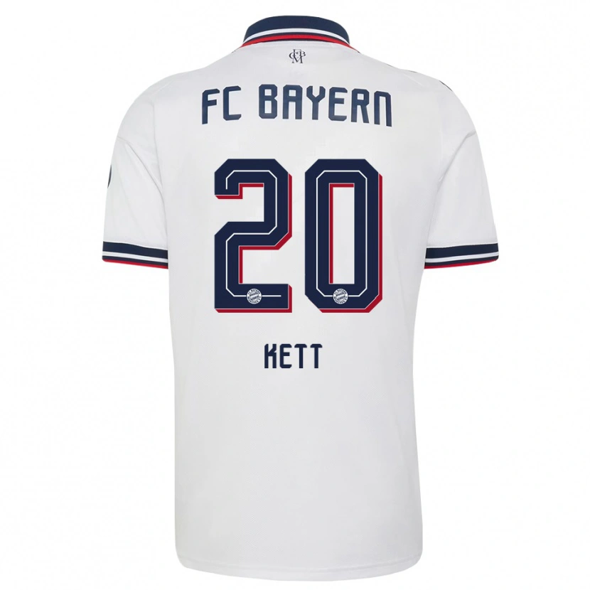 Danxen Homem Camisola Franziska Kett #20 Cinza Branco Vermelho Alternativa 2026/27 Camisa
