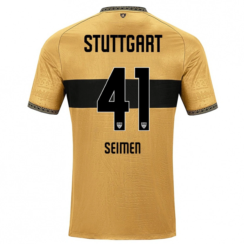 Danxen Homem Camisola Dennis Seimen #41 Marrom Preto Branco Alternativa 2026/27 Camisa