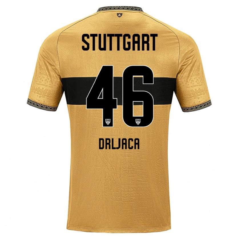 Danxen Homem Camisola Stefan Drljaca #46 Marrom Preto Branco Alternativa 2026/27 Camisa