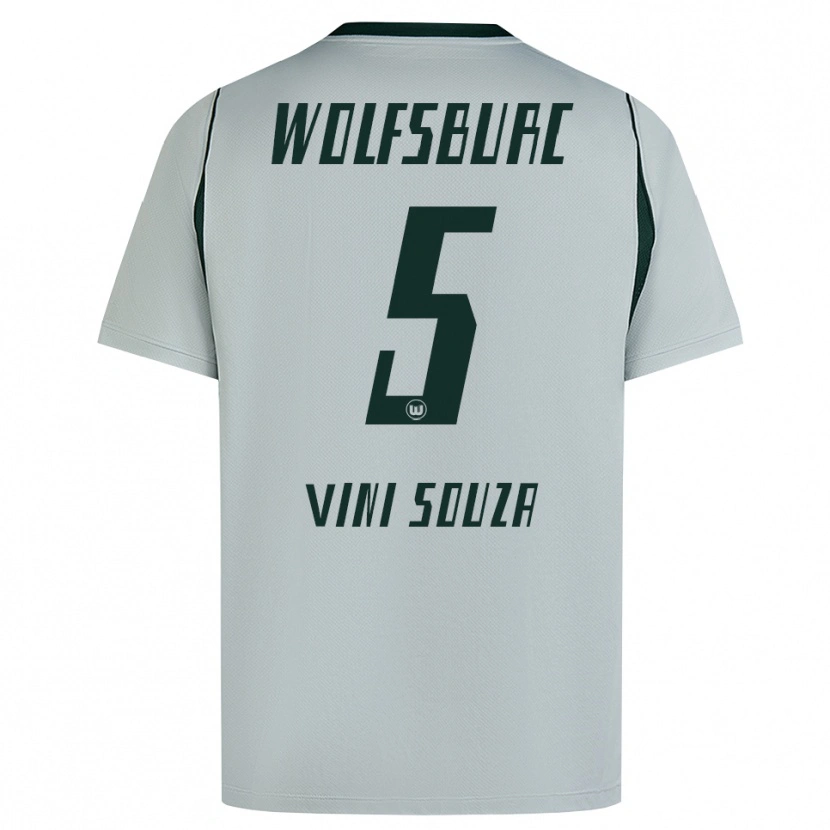 Danxen Homem Camisola Vini Souza #5 Cinza Verde Alternativa 2026/27 Camisa