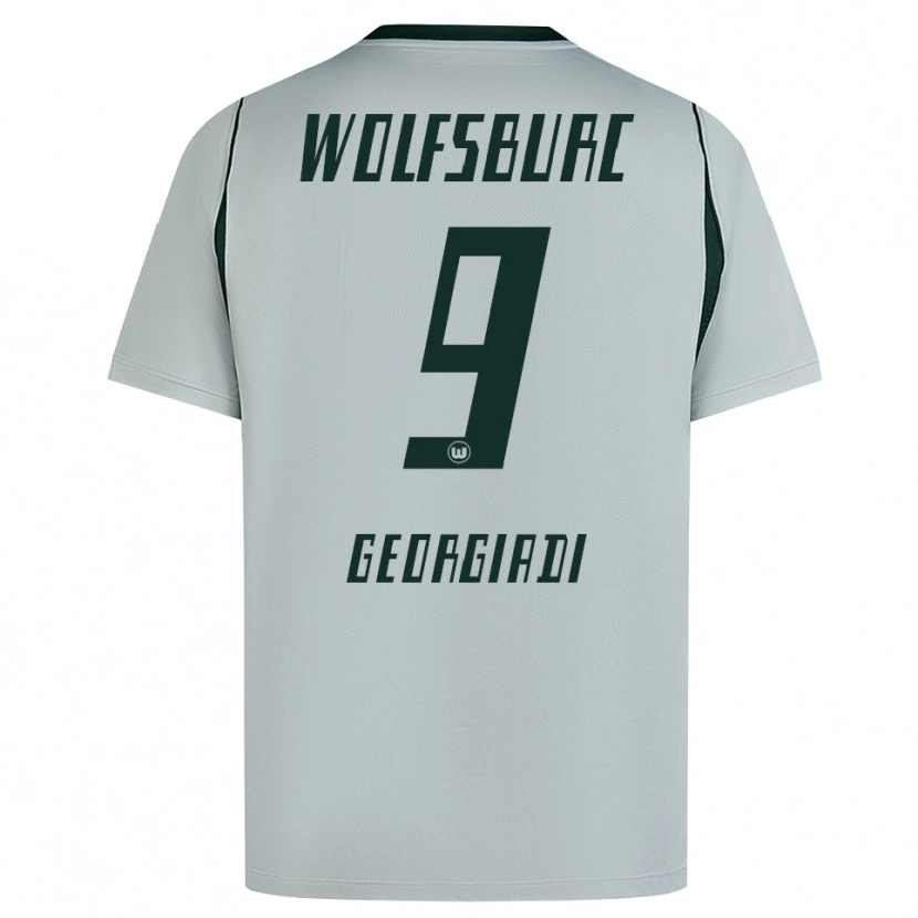 Danxen Homem Camisola Alexander Georgiadi #9 Cinza Verde Alternativa 2026/27 Camisa