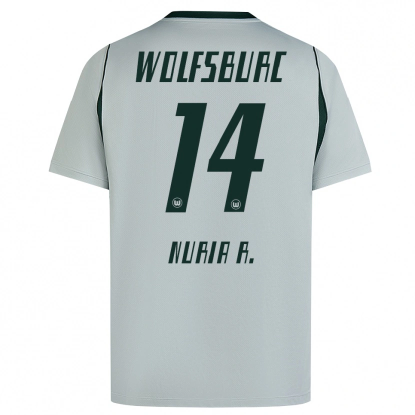 Danxen Homem Camisola Nuria Rabano #14 Cinza Verde Alternativa 2026/27 Camisa
