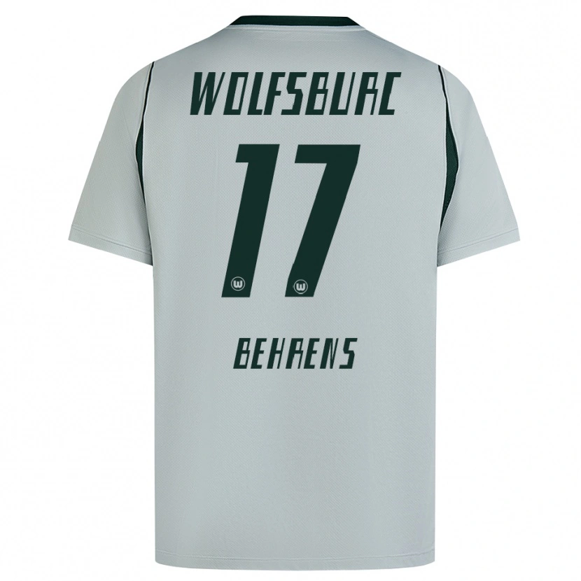 Danxen Homem Camisola Kevin Behrens #17 Cinza Verde Alternativa 2026/27 Camisa