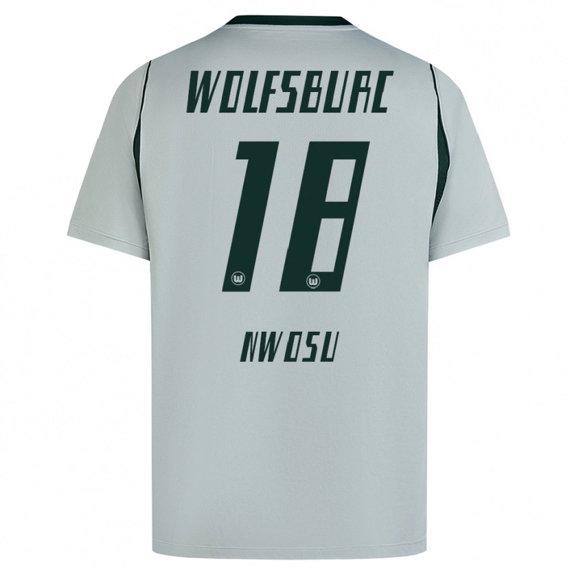 Danxen Homem Camisola Lewis Nwosu #18 Cinza Verde Alternativa 2026/27 Camisa