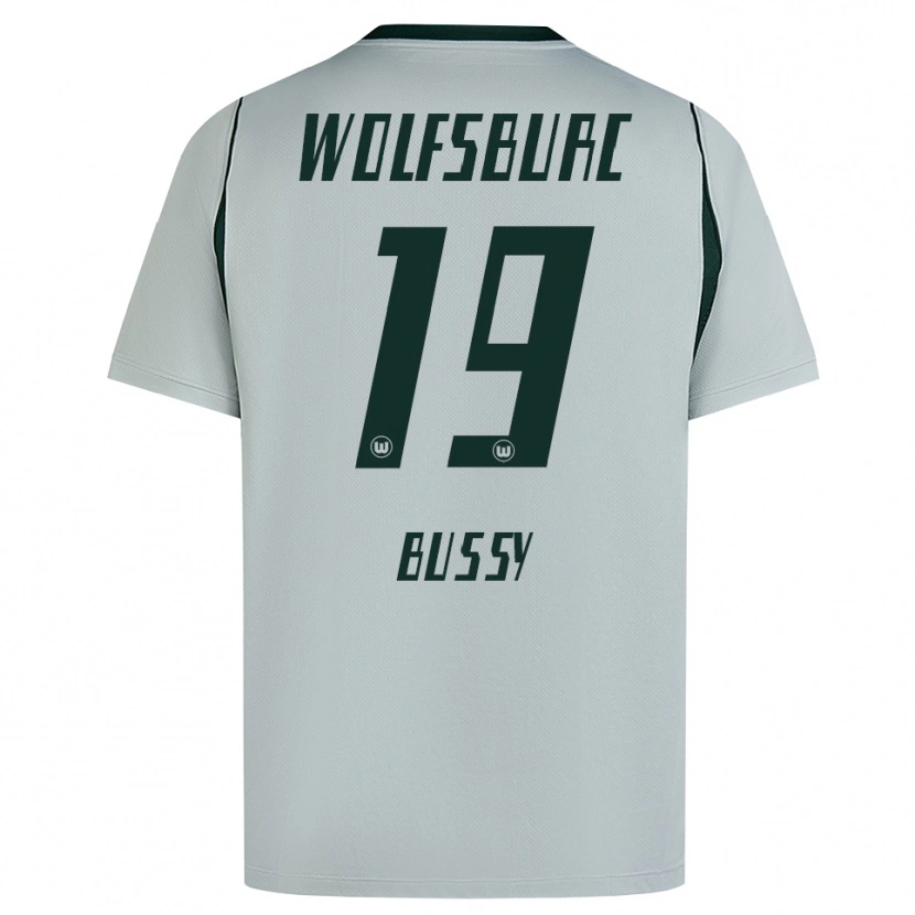 Danxen Homem Camisola Kessya Bussy #19 Cinza Verde Alternativa 2026/27 Camisa