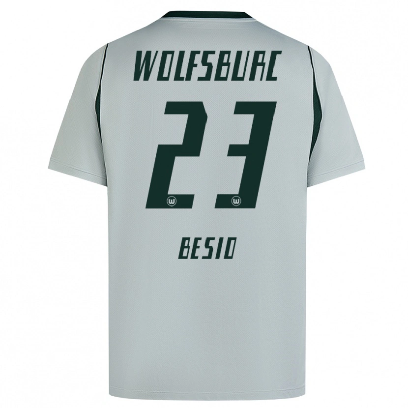 Danxen Homem Camisola Alessio Besio #23 Cinza Verde Alternativa 2026/27 Camisa