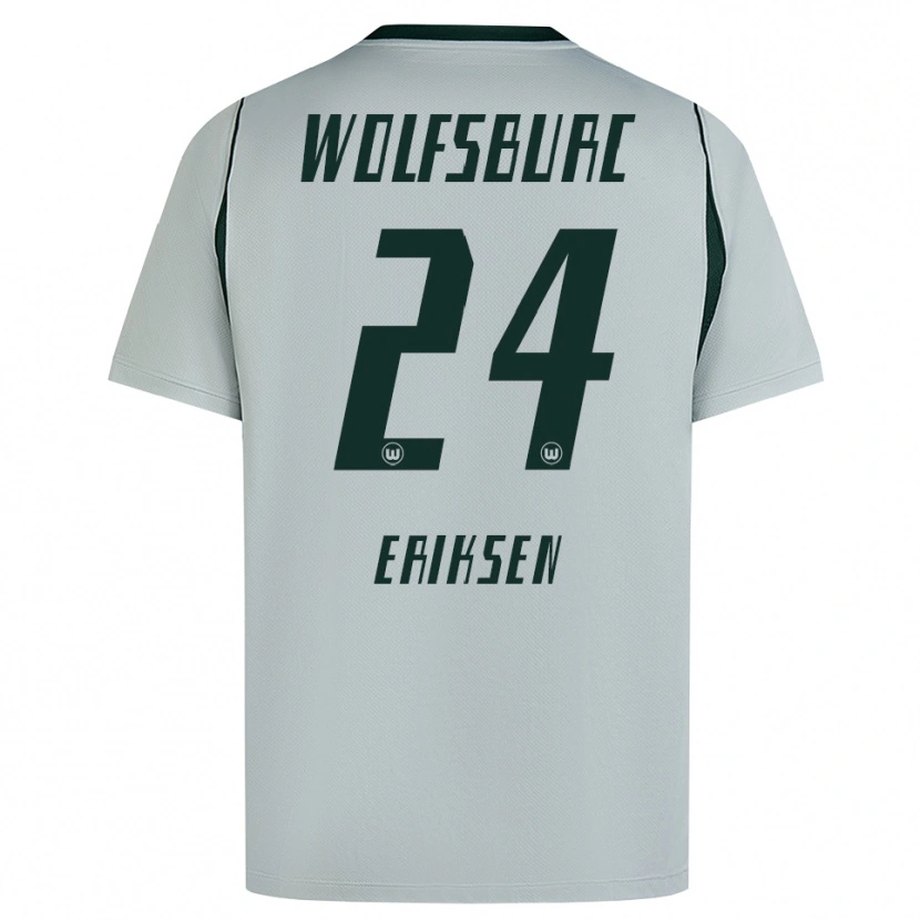 Danxen Homem Camisola Christian Eriksen #24 Cinza Verde Alternativa 2026/27 Camisa