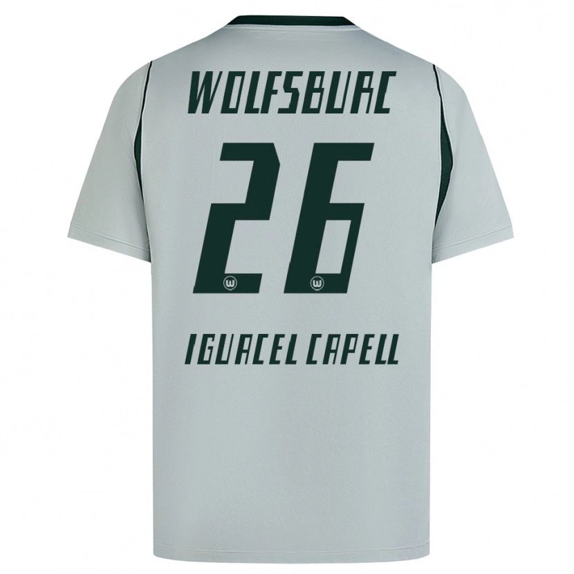 Danxen Homem Camisola Diego Iguacel Capell #26 Cinza Verde Alternativa 2026/27 Camisa