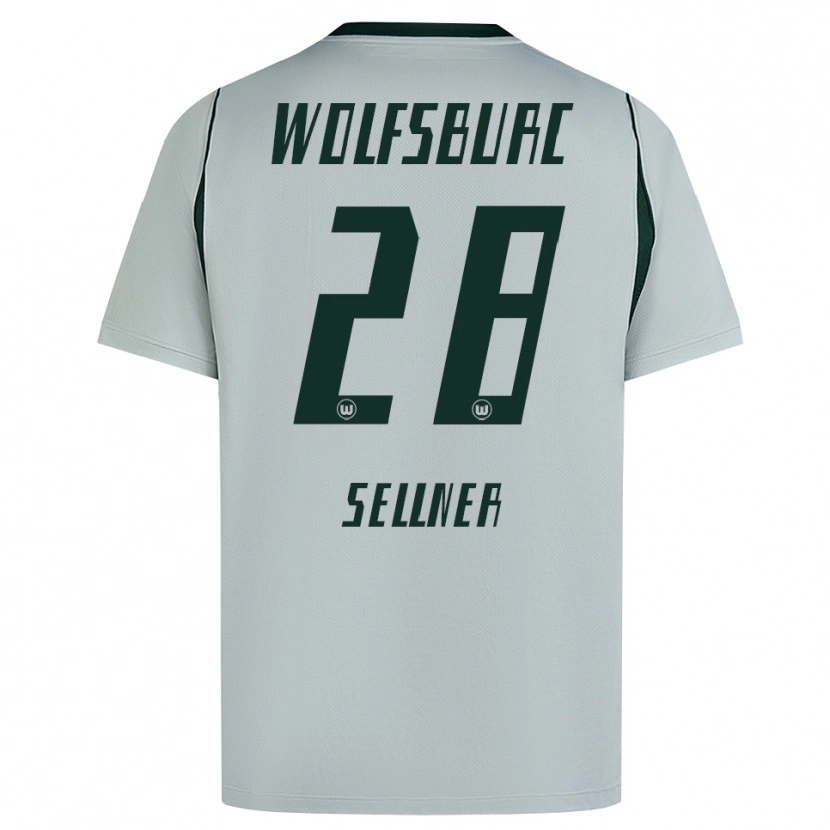 Danxen Homem Camisola Tabea Sellner #28 Cinza Verde Alternativa 2026/27 Camisa
