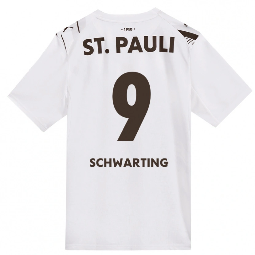 Danxen Homem Camisola Dominik Schwarting #9 Café Branco Vermelho Alternativa 2026/27 Camisa