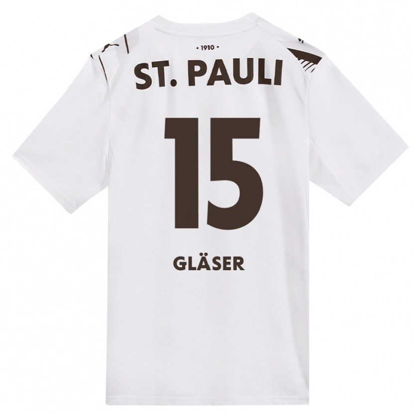 Danxen Homem Camisola Julian Gläser #15 Café Branco Vermelho Alternativa 2026/27 Camisa
