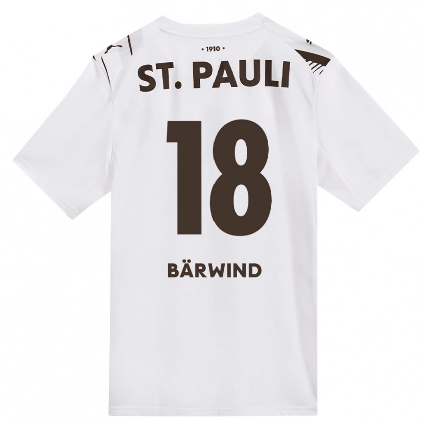Danxen Homem Camisola Jonas Bärwind #18 Café Branco Vermelho Alternativa 2026/27 Camisa