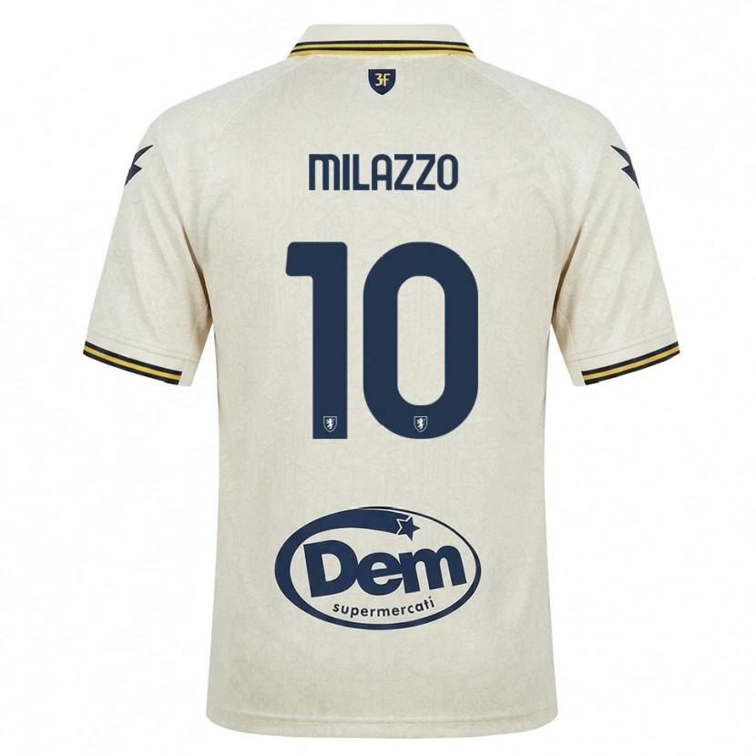 Danxen Homem Camisola Simone Milazzo #10 Amarelo Renda Velha Preto Alternativa 2026/27 Camisa