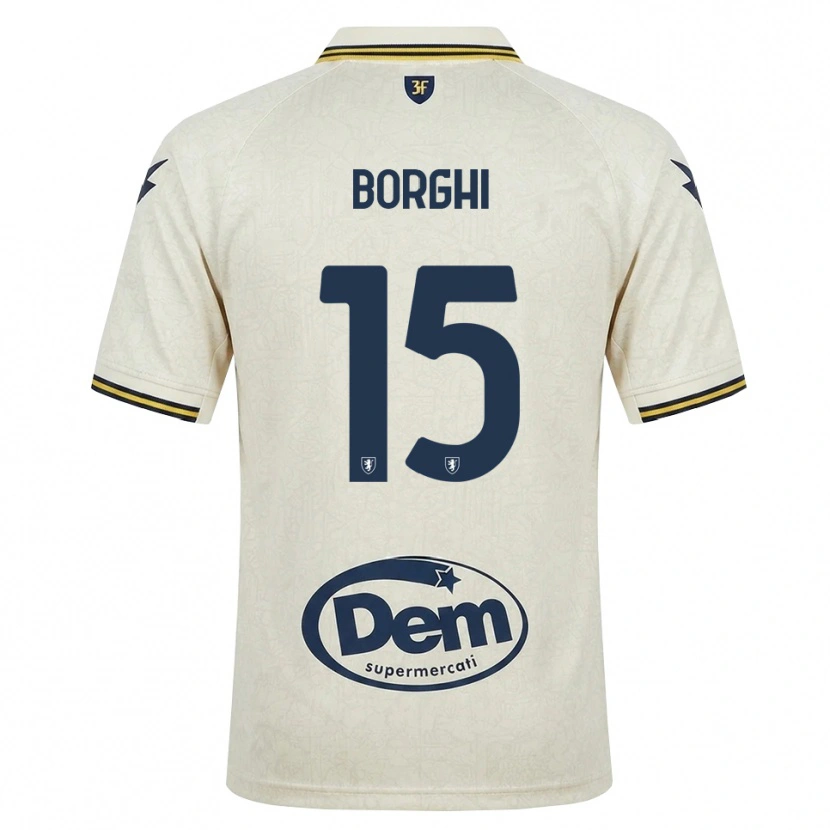 Danxen Homem Camisola Giordano Borghi #15 Amarelo Renda Velha Preto Alternativa 2026/27 Camisa