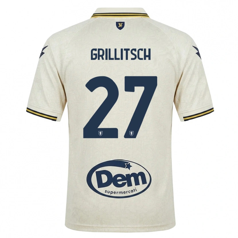 Danxen Homem Camisola Florian Grillitsch #27 Amarelo Renda Velha Preto Alternativa 2026/27 Camisa