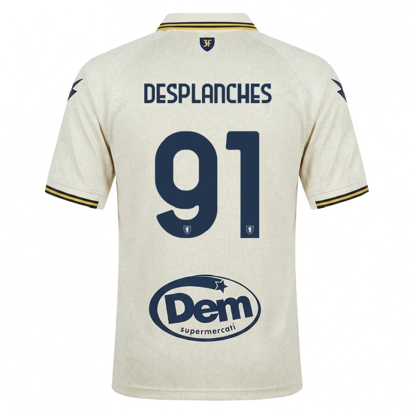 Danxen Homem Camisola Sebastiano Desplanches #91 Amarelo Renda Velha Preto Alternativa 2026/27 Camisa