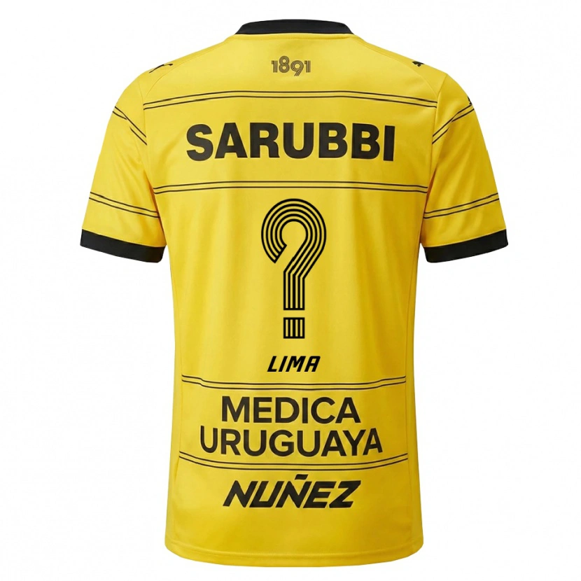Danxen Homem Camisola Jhonatan Lima #0 Amarelo Preto Alternativa 2026/27 Camisa