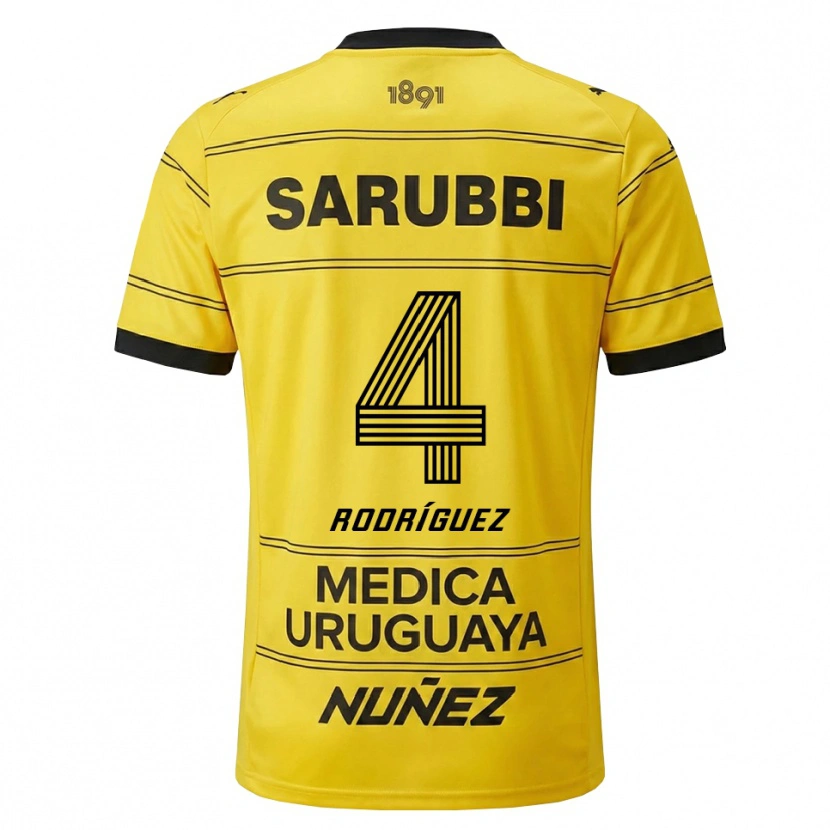 Danxen Homem Camisola Guzmán Rodríguez #4 Amarelo Preto Alternativa 2026/27 Camisa