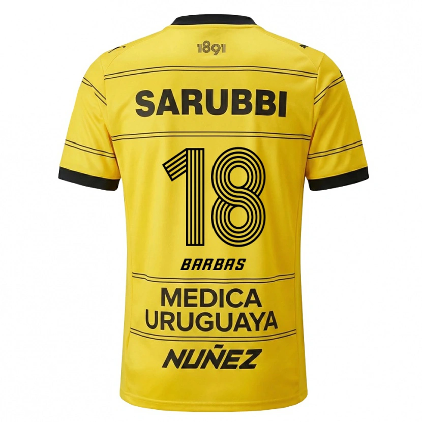 Danxen Homem Camisola Germán Barbas #18 Amarelo Preto Alternativa 2026/27 Camisa