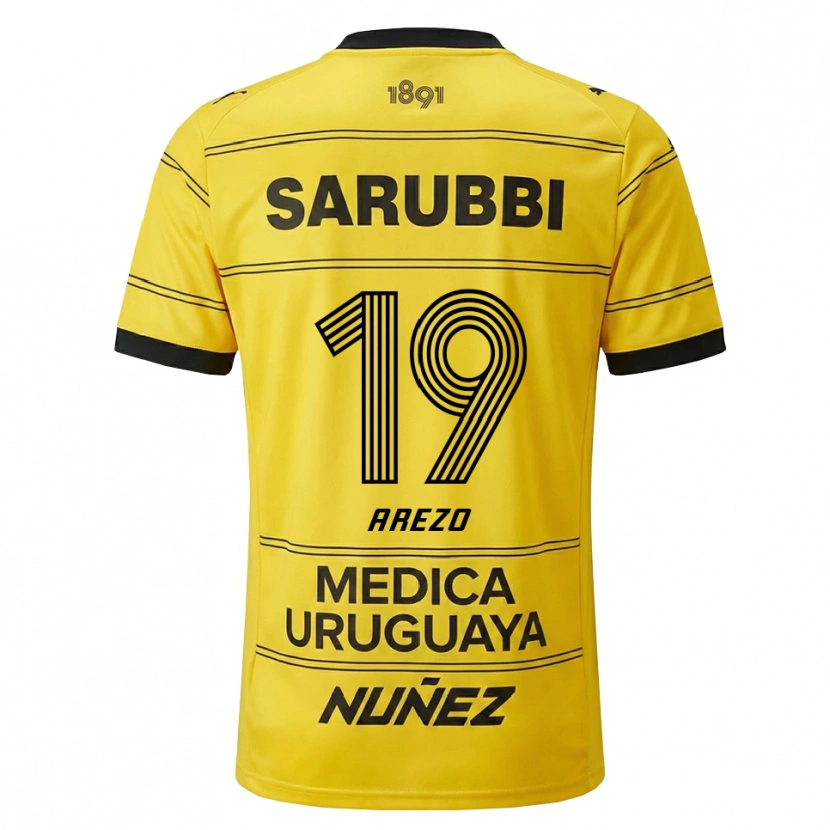 Danxen Homem Camisola Matías Arezo #19 Amarelo Preto Alternativa 2026/27 Camisa