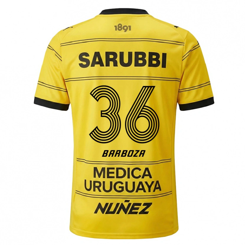 Danxen Homem Camisola Brian Barboza #36 Amarelo Preto Alternativa 2026/27 Camisa