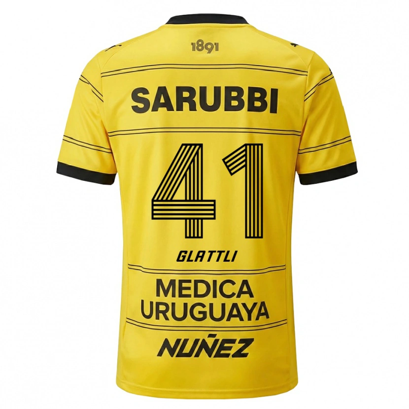 Danxen Homem Camisola Tiago Glattli #41 Amarelo Preto Alternativa 2026/27 Camisa