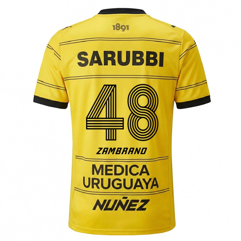 Danxen Homem Camisola Carlos Zambrano #48 Amarelo Preto Alternativa 2026/27 Camisa