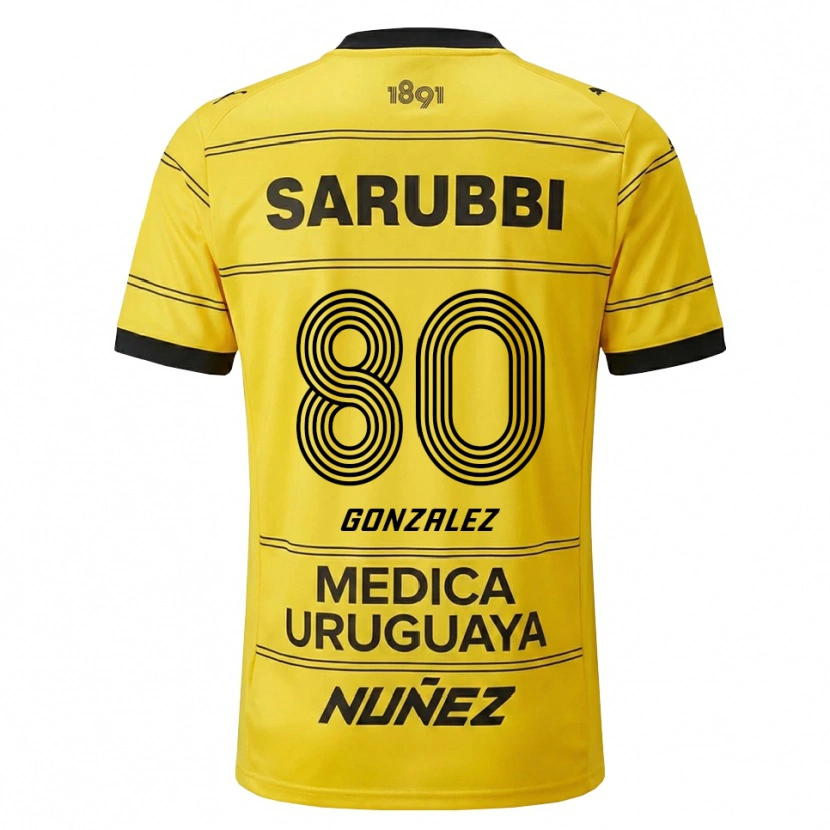 Danxen Homem Camisola Franco González #80 Amarelo Preto Alternativa 2026/27 Camisa