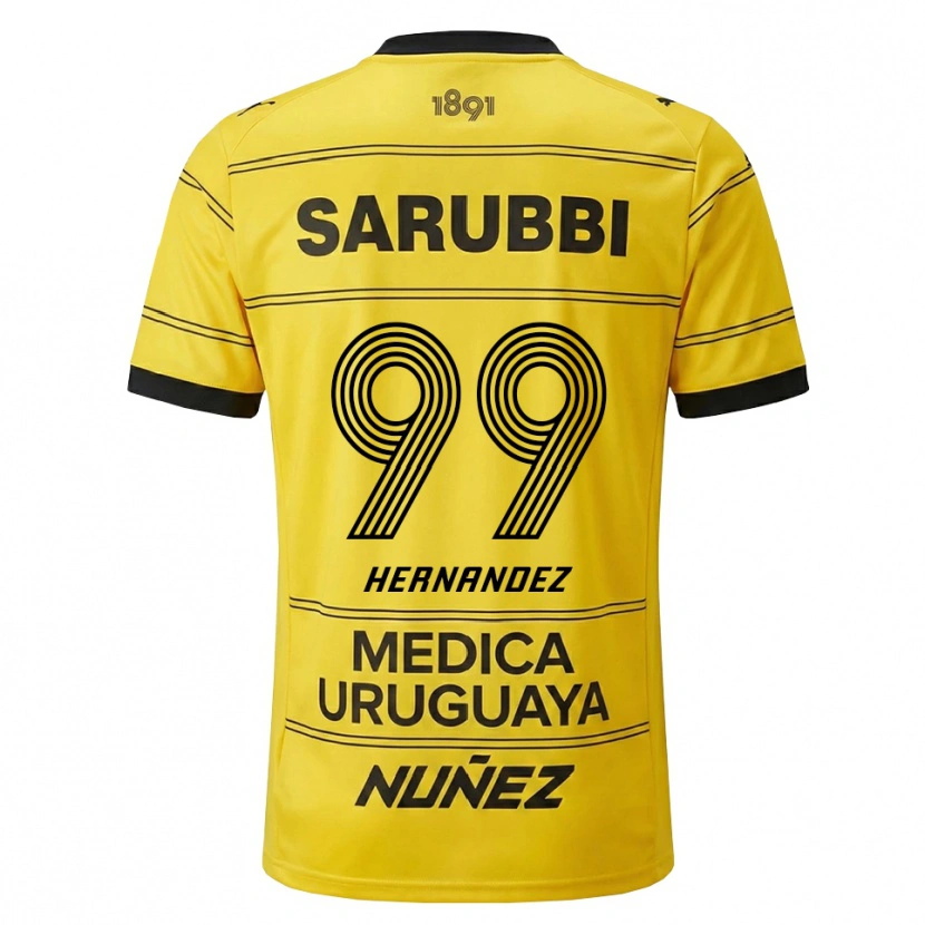Danxen Homem Camisola Abel Hernández #99 Amarelo Preto Alternativa 2026/27 Camisa