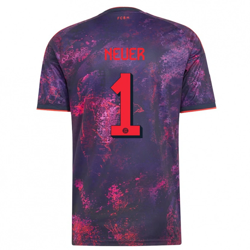 Danxen Homem Camisola Manuel Neuer #1 Vermelho Púrpura Terceiro 2026/27 Camisa