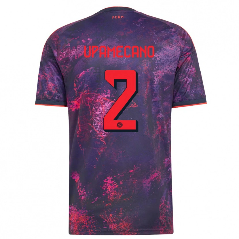 Danxen Homem Camisola Dayot Upamecano #2 Vermelho Púrpura Terceiro 2026/27 Camisa