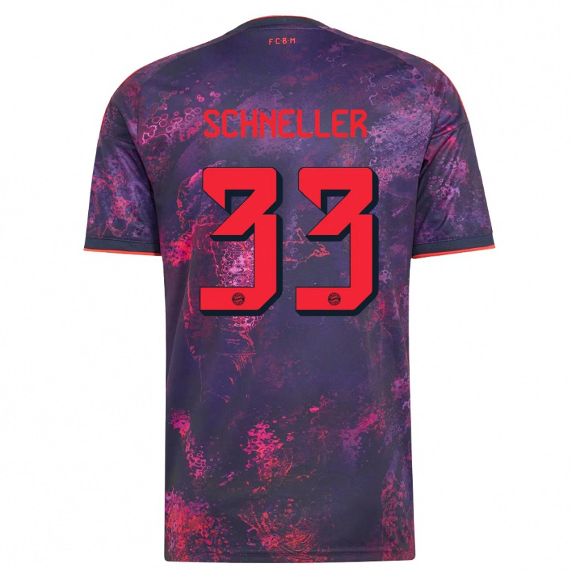 Danxen Homem Camisola Lukas Schneller #33 Vermelho Púrpura Terceiro 2026/27 Camisa