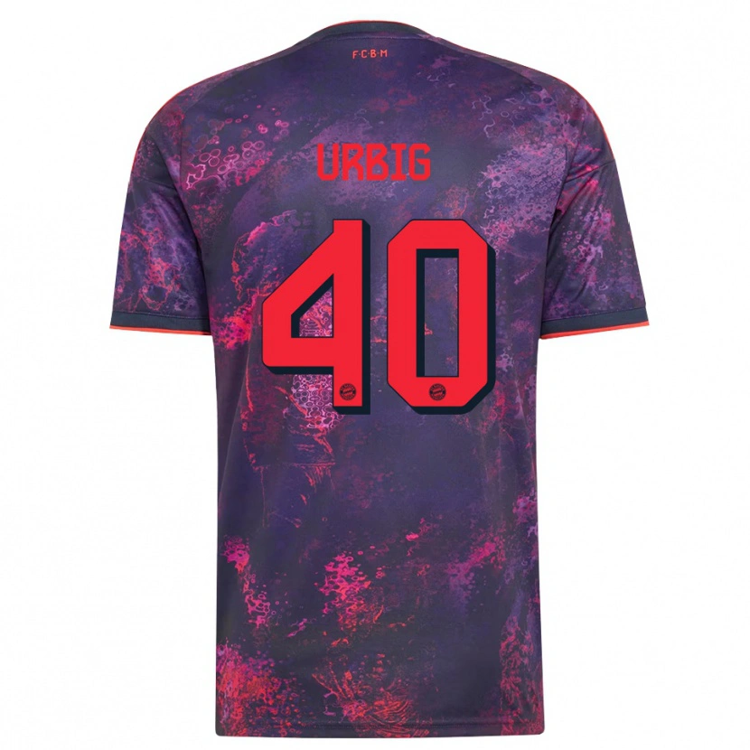 Danxen Homem Camisola Jonas Urbig #40 Vermelho Púrpura Terceiro 2026/27 Camisa