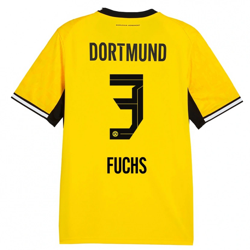 Danxen Mulher Camisola Finn Fuchs #3 Amarelo Preto Branco Principal 2026/27 Camisa