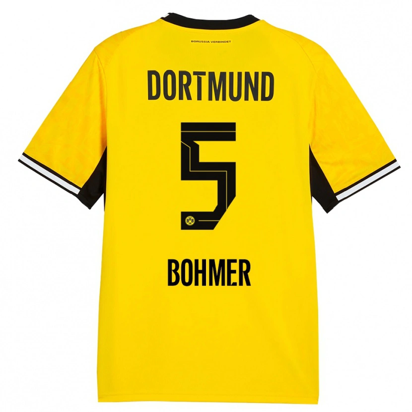 Danxen Mulher Camisola Tim Bohmer #5 Amarelo Preto Branco Principal 2026/27 Camisa