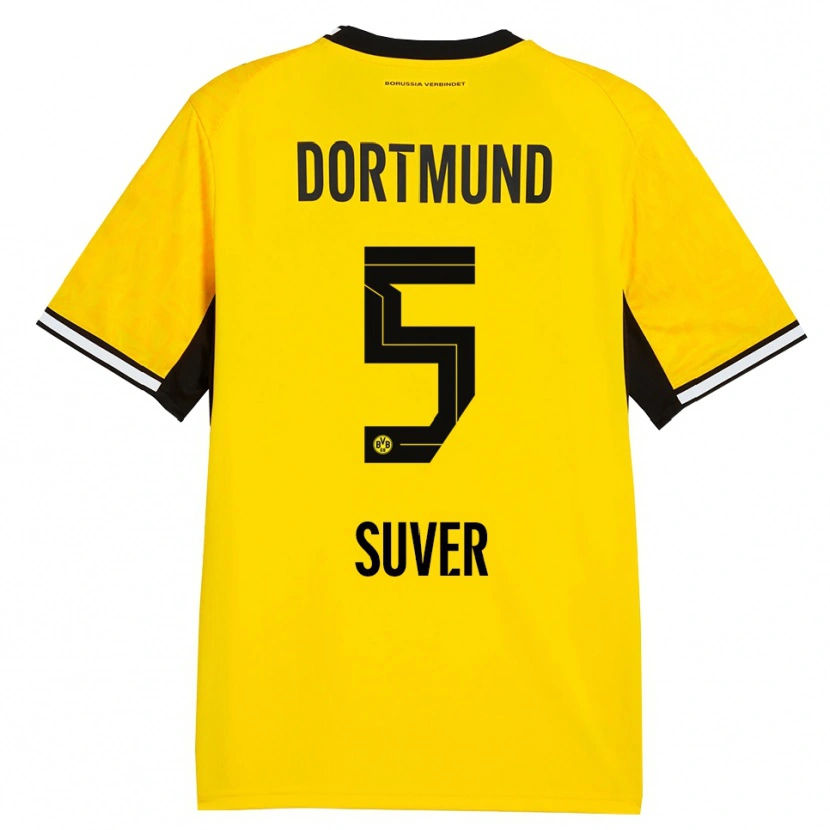 Danxen Mulher Camisola Mario Suver #5 Amarelo Preto Branco Principal 2026/27 Camisa