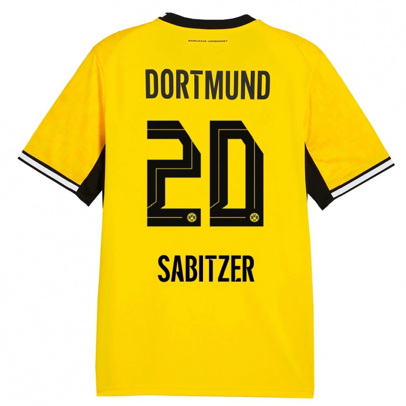 Danxen Mulher Camisola Marcel Sabitzer #20 Amarelo Preto Branco Principal 2026/27 Camisa