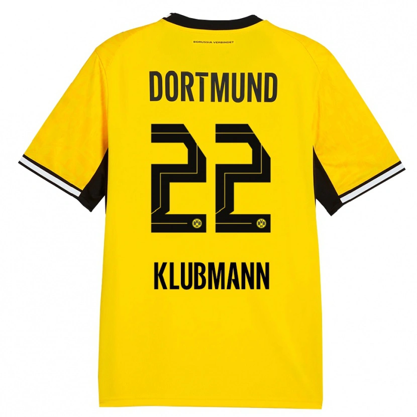 Danxen Mulher Camisola Leon Klubmann #22 Amarelo Preto Branco Principal 2026/27 Camisa