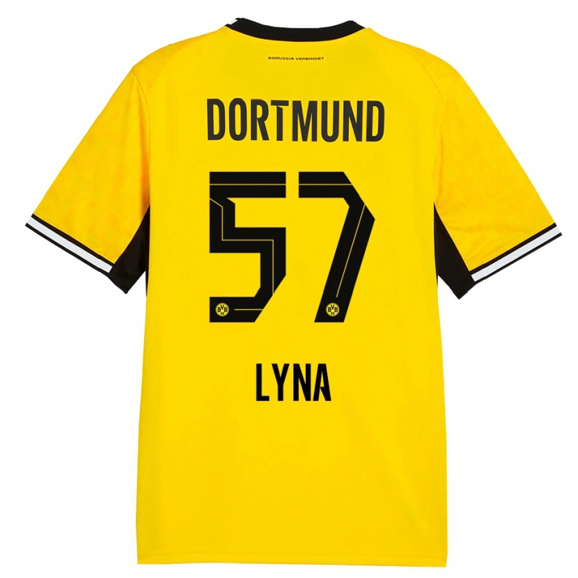 Danxen Mulher Camisola Schwarz Lyna #57 Amarelo Preto Branco Principal 2026/27 Camisa