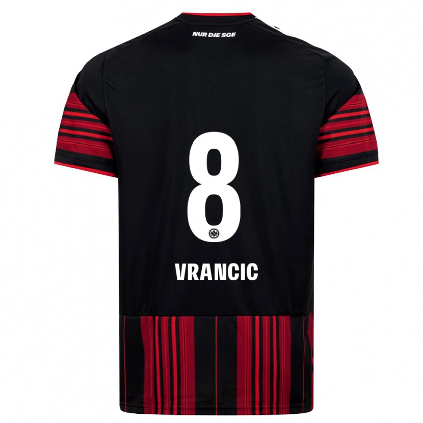 Danxen Mulher Camisola Mario Vrancic #8 Preto Vermelho Branco Principal 2026/27 Camisa