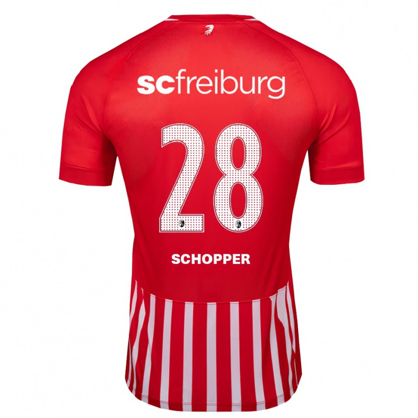 Danxen Mulher Camisola David Schopper #28 Vermelho Branco Preto Principal 2026/27 Camisa