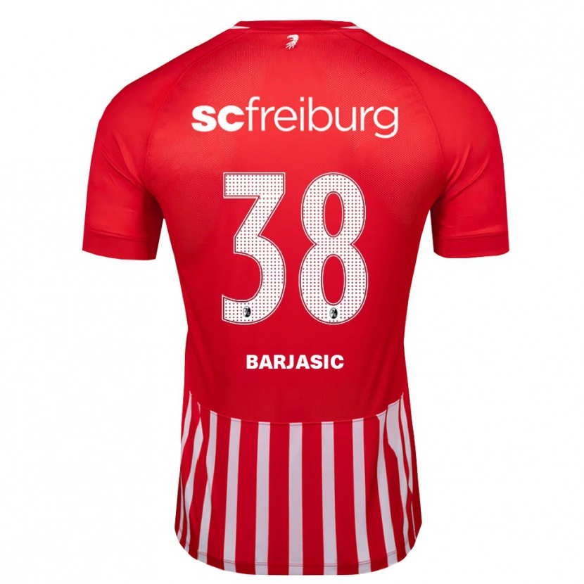 Danxen Mulher Camisola Josip Barjasic #38 Vermelho Branco Preto Principal 2026/27 Camisa