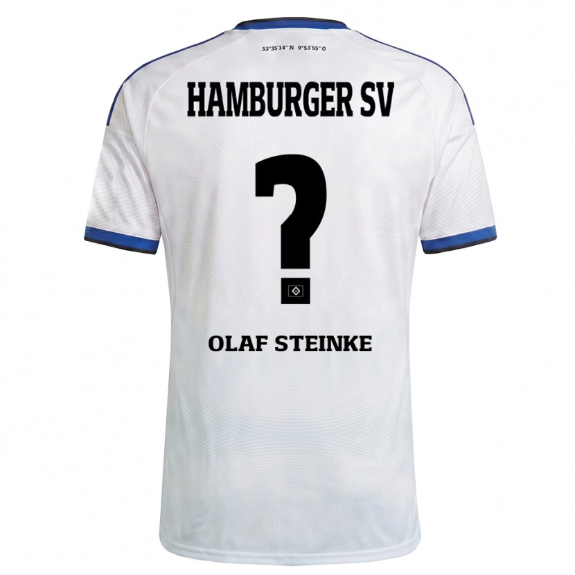 Danxen Mulher Camisola Eric Olaf Steinke #0 Branco Preto Azul Principal 2026/27 Camisa