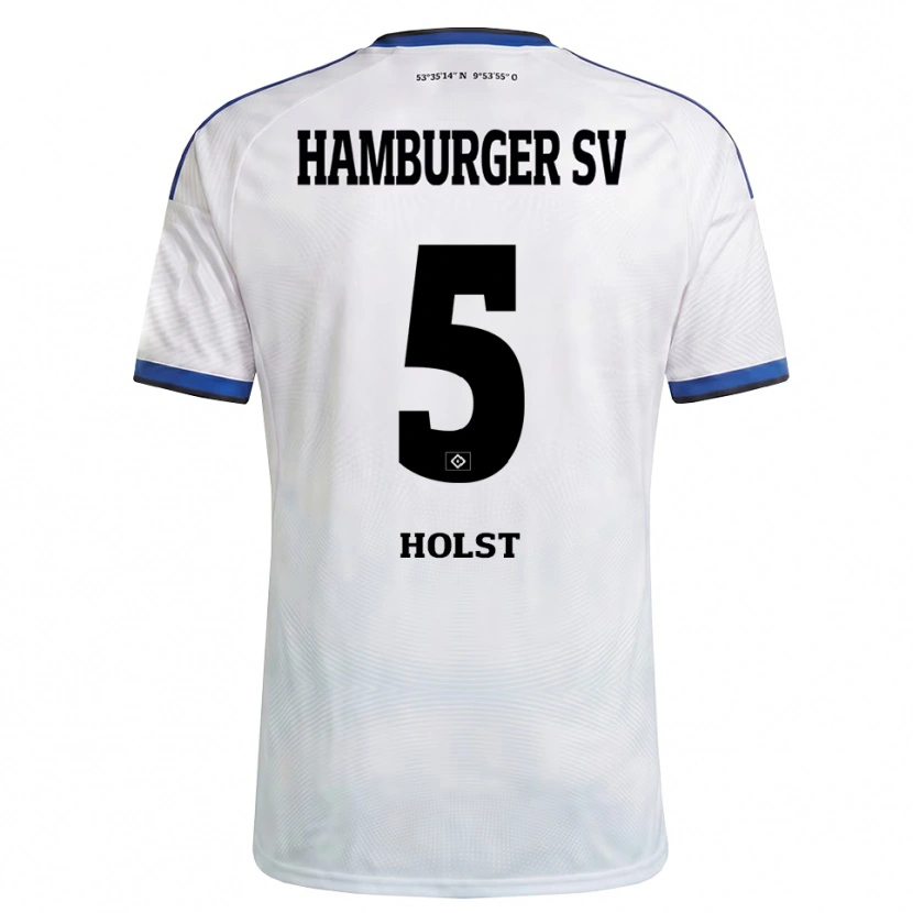 Danxen Mulher Camisola Evelyn Holst #5 Branco Preto Azul Principal 2026/27 Camisa