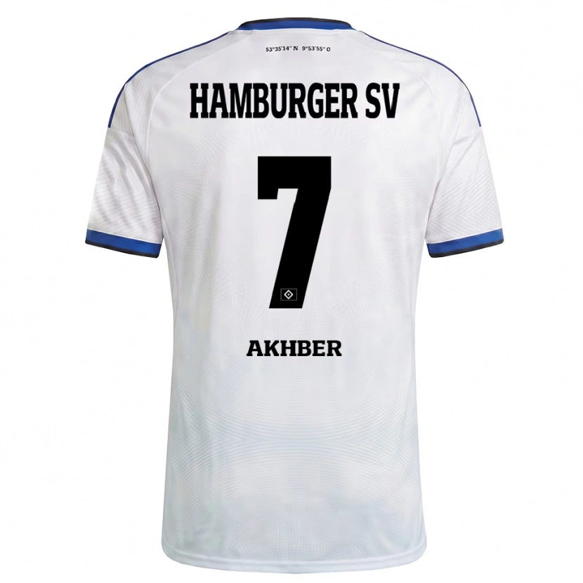 Danxen Mulher Camisola Youness Akhber #7 Branco Preto Azul Principal 2026/27 Camisa