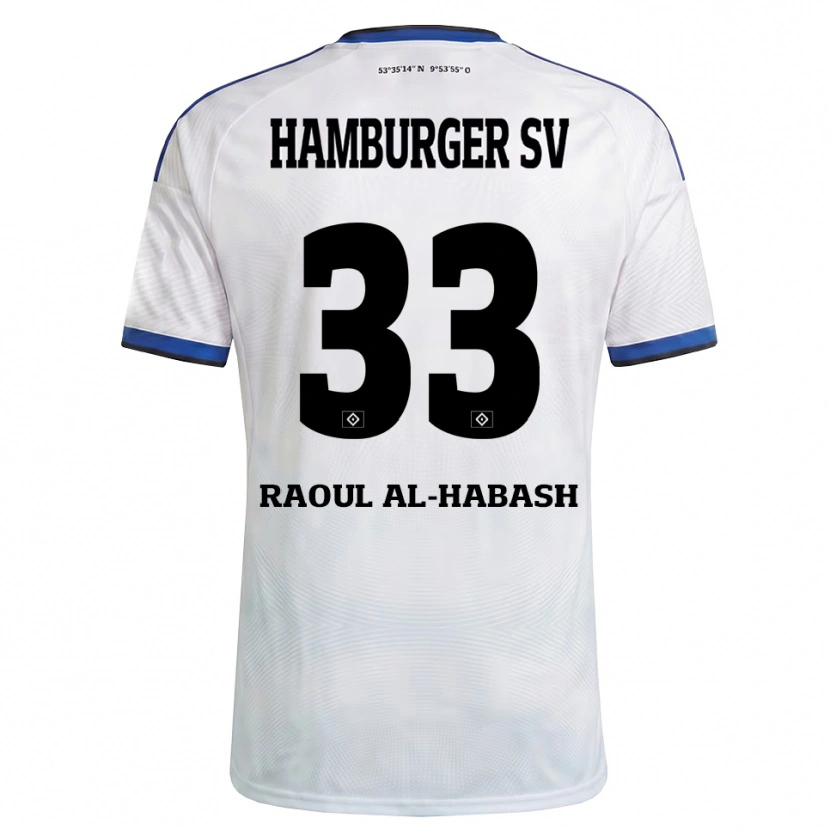 Danxen Mulher Camisola Luca Raoul Al-Habash #33 Branco Preto Azul Principal 2026/27 Camisa