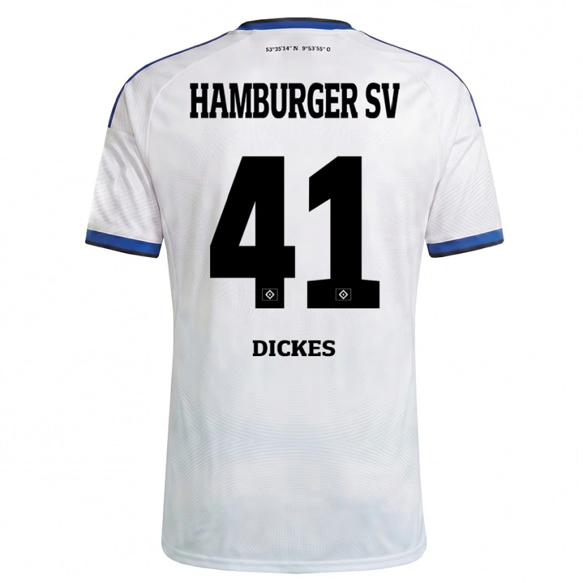 Danxen Mulher Camisola Fernando Dickes #41 Branco Preto Azul Principal 2026/27 Camisa