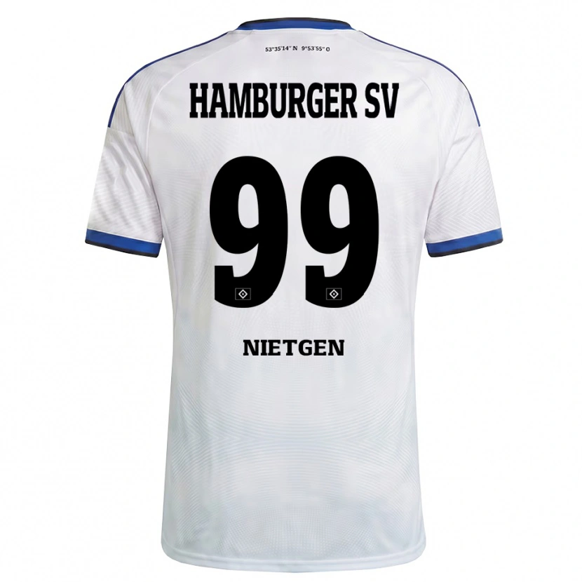 Danxen Mulher Camisola Marvin Nietgen #99 Branco Preto Azul Principal 2026/27 Camisa
